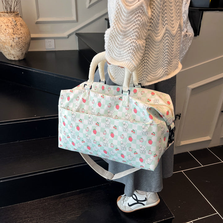 Playful Patterned Travel Duffle Bag Bowlift