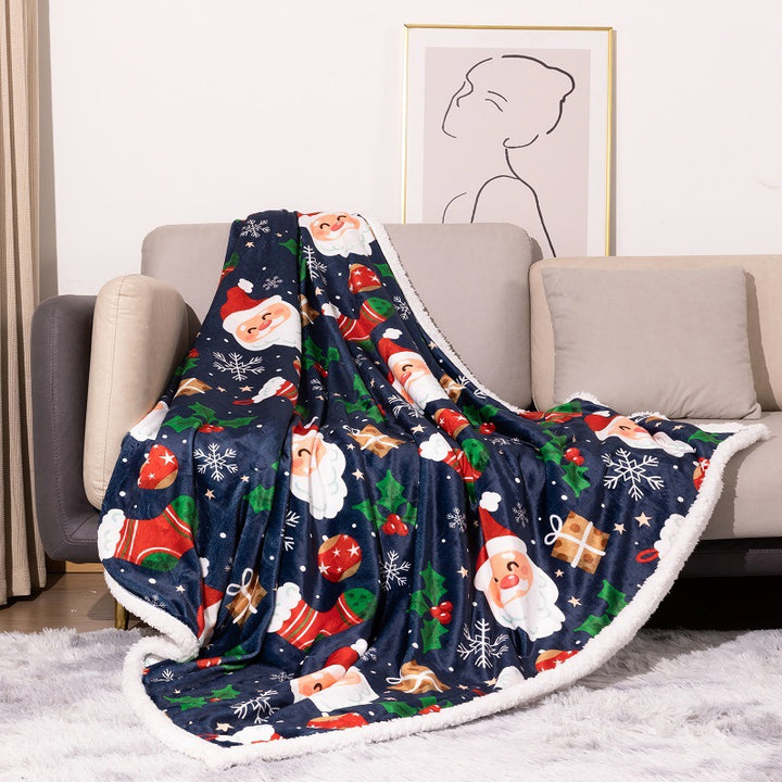Christmas-Themed Plush Blanket