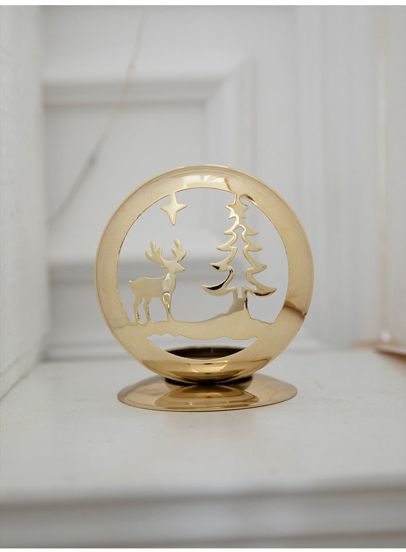 Golden Projection Iron Art Christmas Lantern