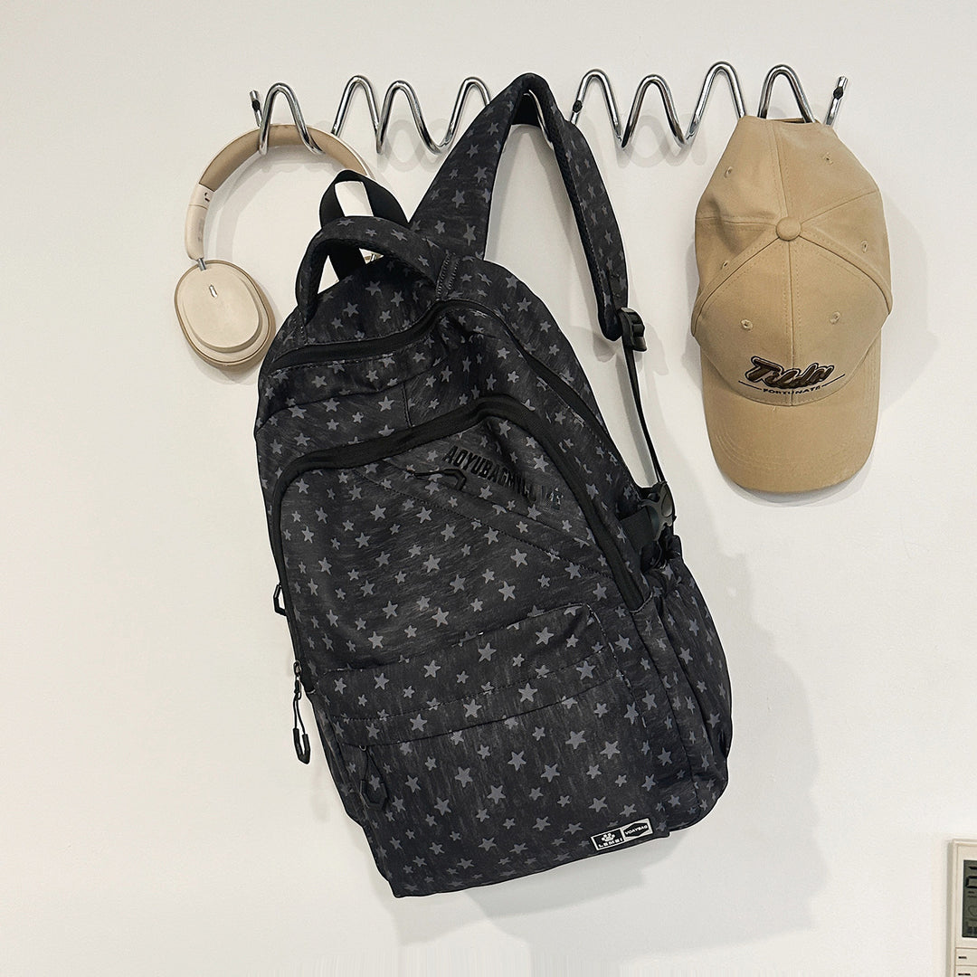 Star-Patterned Adventure Backpack Bowlift