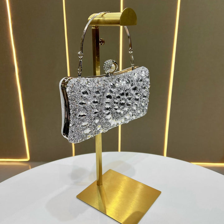 Ornate Gem-Embellished Evening Clutch