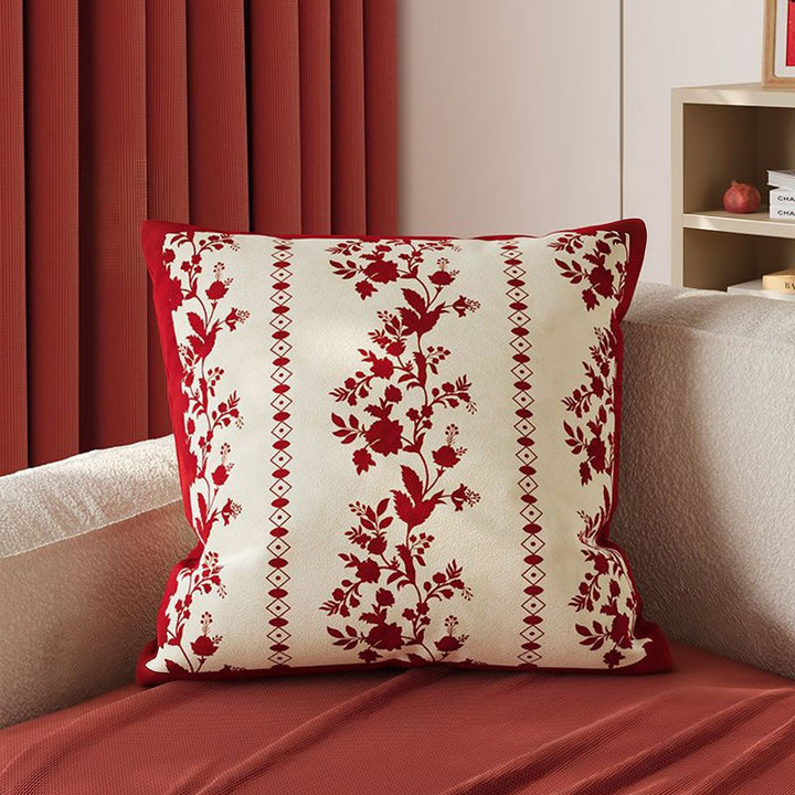 Decorative Floral Pattern Accent Pillow