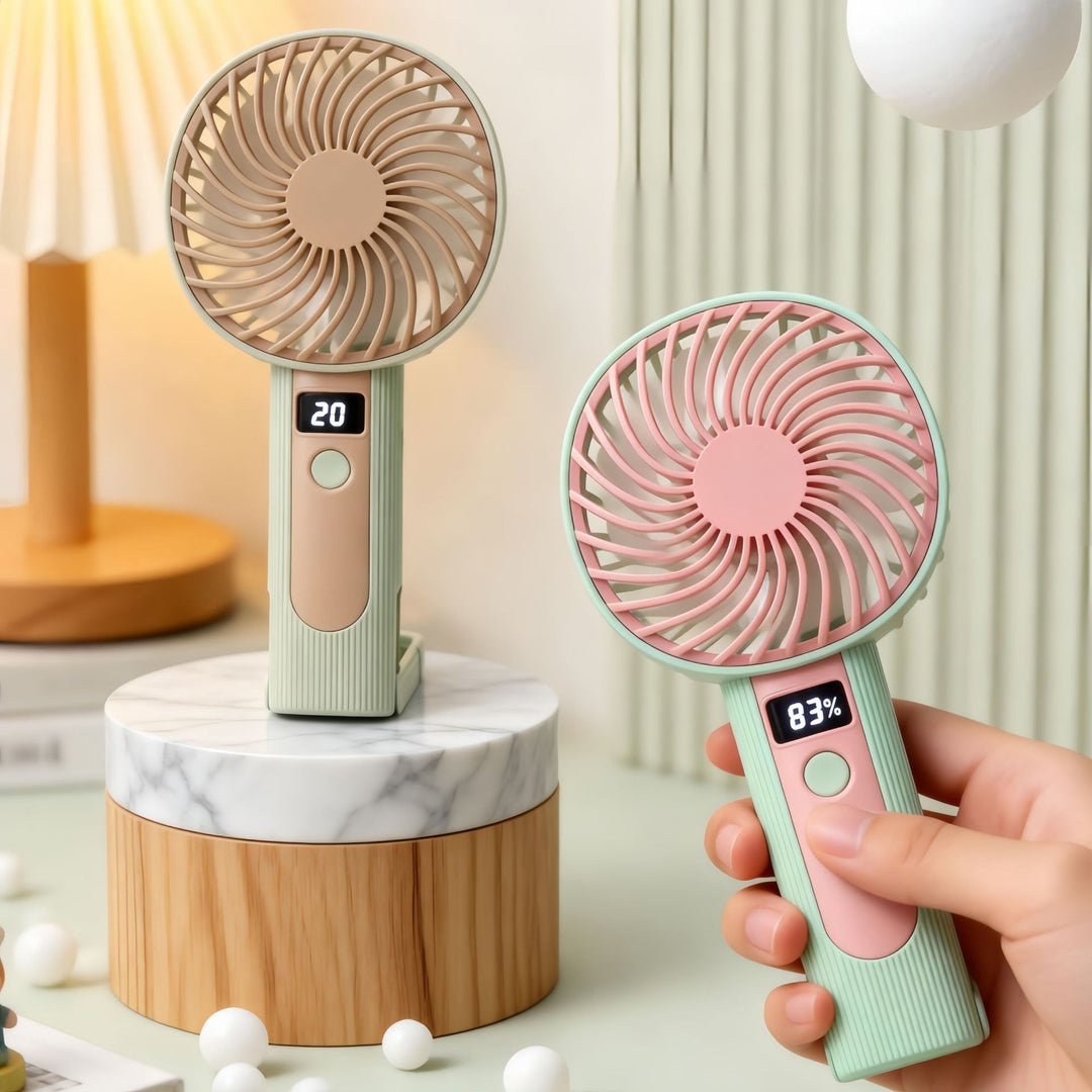 Women's Portable High-Performance Fan with LED Display Bowlift