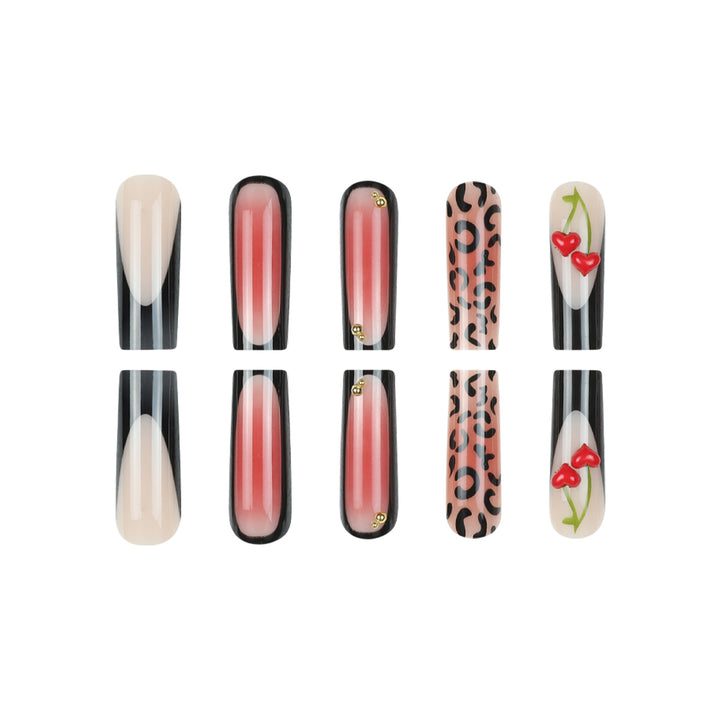 Artistic Long Stiletto Nail Art Set Bowlift