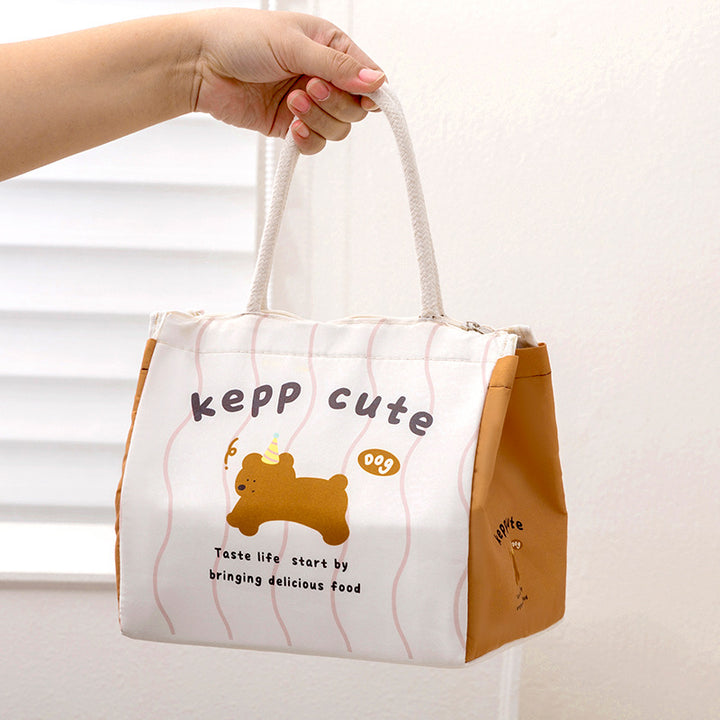 Cute Cartoon-Themed Insulated Lunch Bag