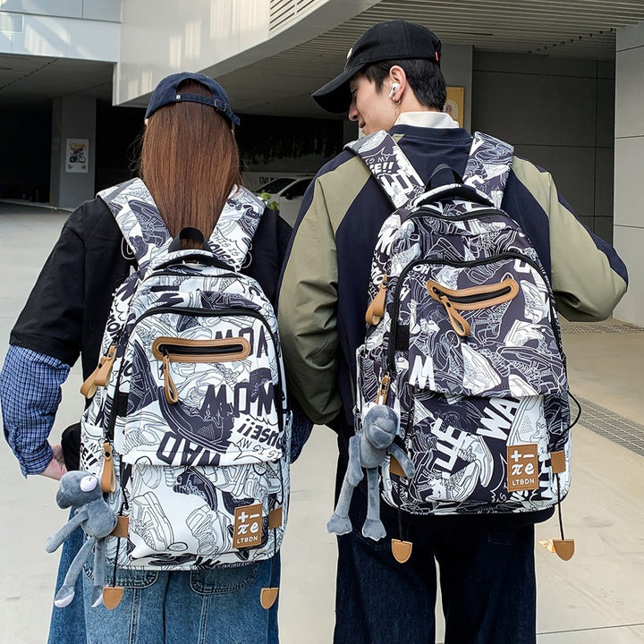 Fashionable Patterned Backpack Bowlift