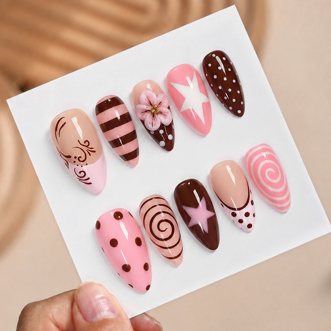 Nail art set with creative patterns and unique designs Bowlift