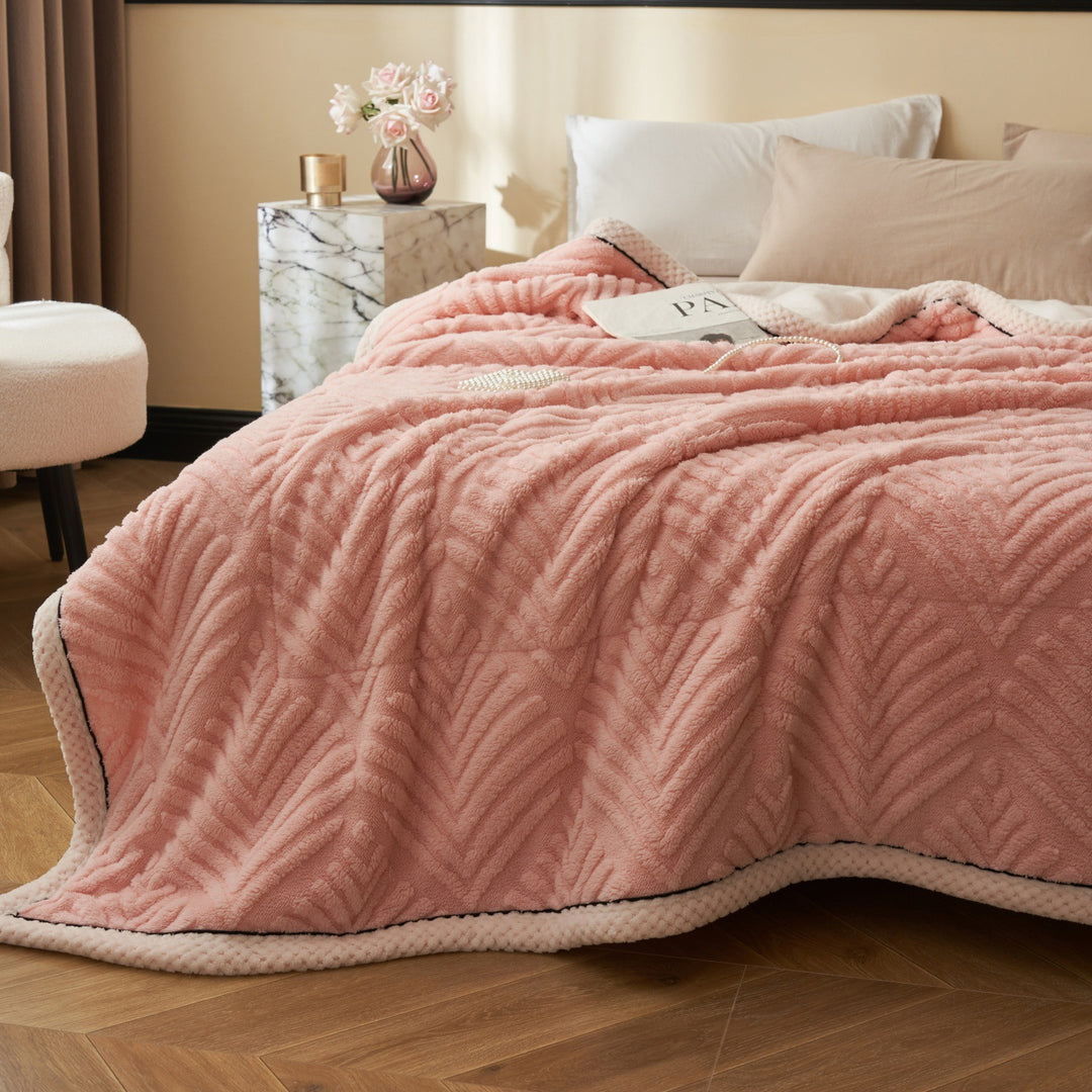 Plush Textured Throw Blanket