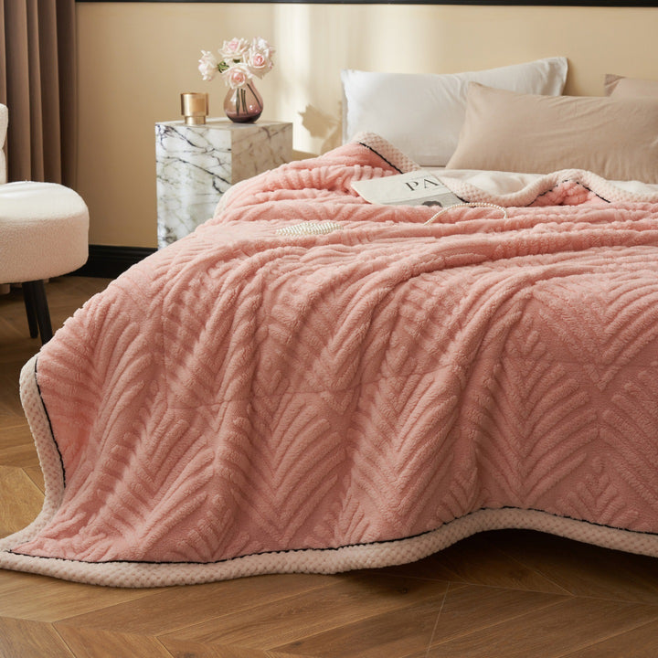 Plush Textured Throw Blanket