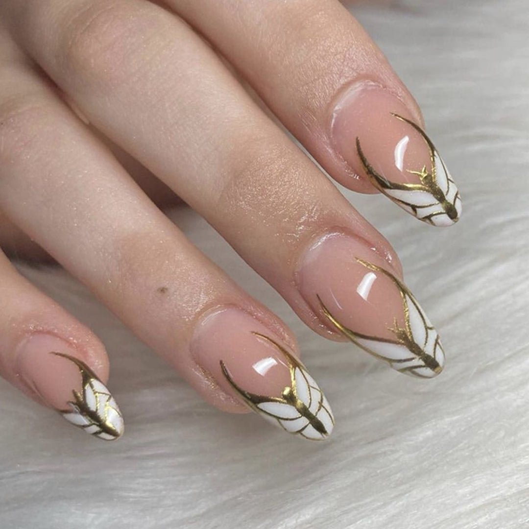 Decorative Stiletto Press-On Nail Art Bowlift