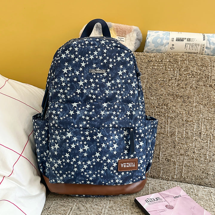 Stylish Star-Printed Casual Backpack Bowlift