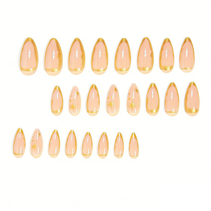Acrylic nail kit with glamorous golden accents Bowlift