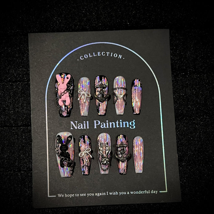 3D Themed Press-On Nail Art Set