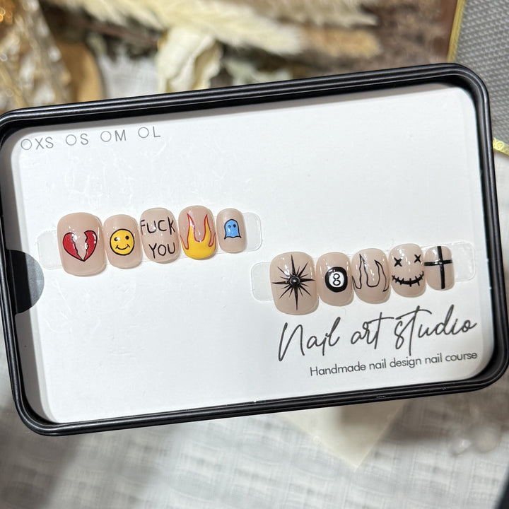 Creative Press-On Nail Art Set