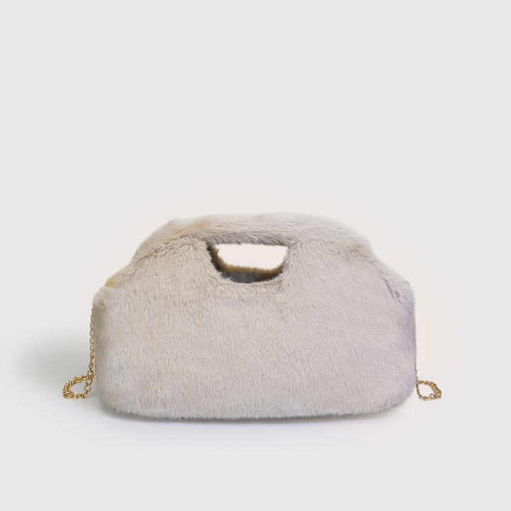 Elegant Faux Fur Handheld Purse