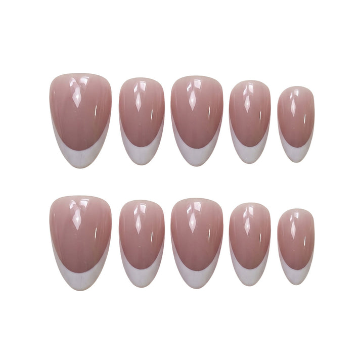 Elegant French Tip Press-On Nails 1790732149