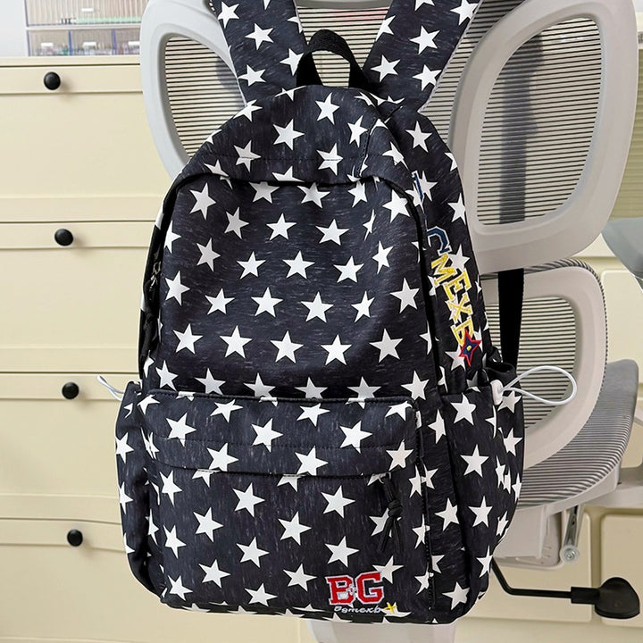 Star-Patterned Casual Backpack Bowlift
