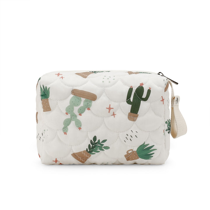 Stylish cosmetic bag with trendy plant motifs Bowlift