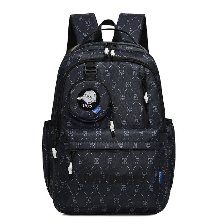 Multifunctional Geometric Patterned Backpack Bowlift