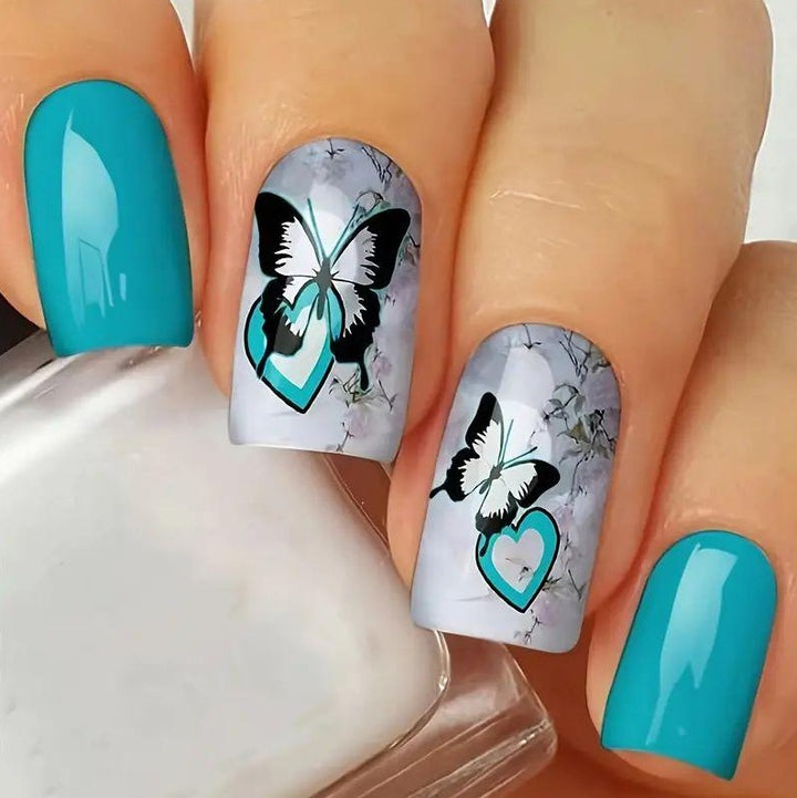 Artistic Butterfly Nail Art Design Bowlift
