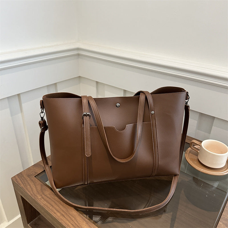 Versatile Vegan Leather Tote Bag