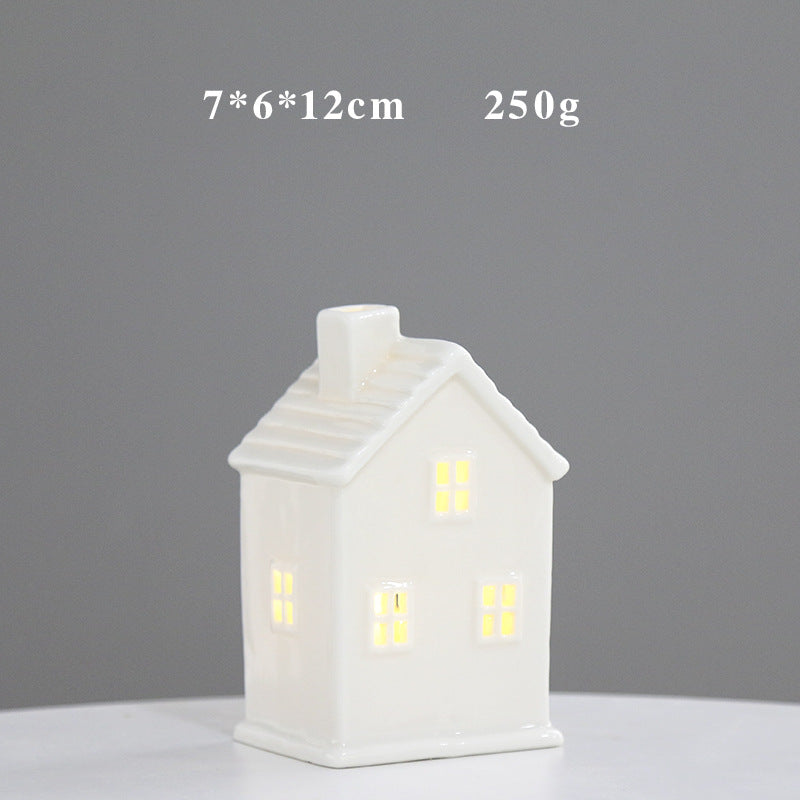 Decorative Ceramic House Lantern Bowlift 1790310210