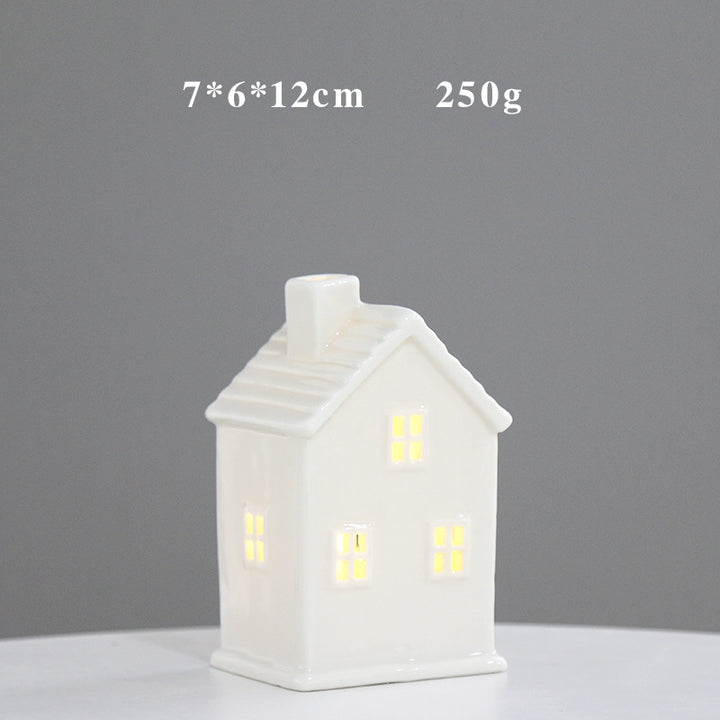 Decorative Ceramic House Lantern Bowlift 1790310210
