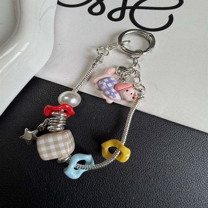 Fun-Themed Charm Keychain Bowlift 1790135506