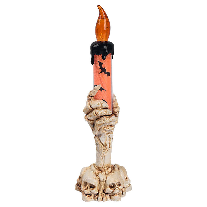 Spooky Candle Holder with Skeleton Hand Base Bowlift