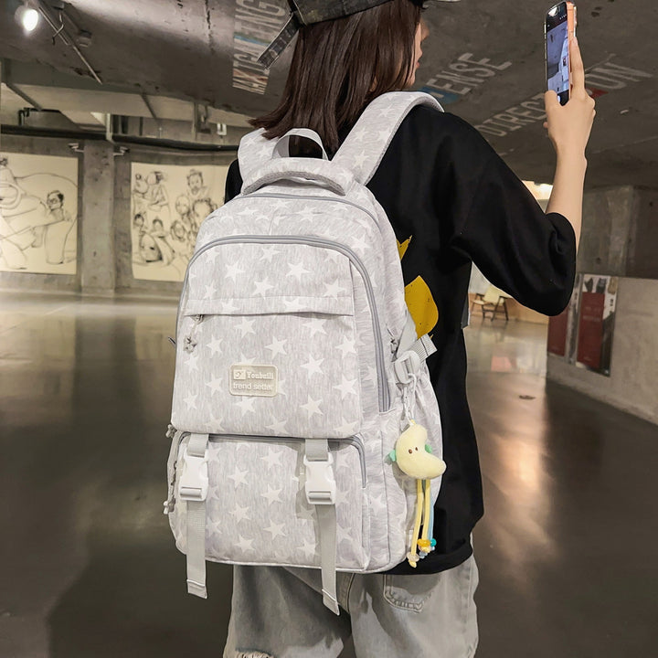 Versatile Star Print Backpack Bowlift