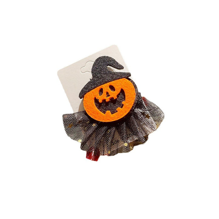 Creative Halloween Hair Clip with Pumpkin Design Bowlift