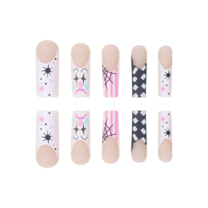 Artistic Spider Web-Design Press-On Nails Bowlift