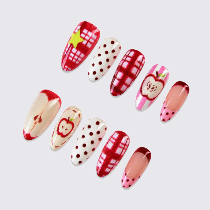 Stylish art nail set with cheerful fruit designs Bowlift