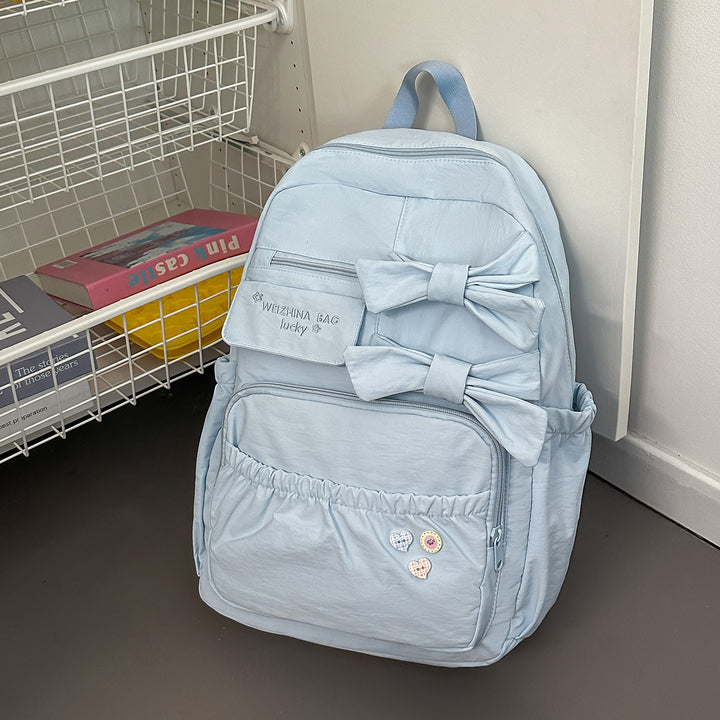 Stylish Bow-Accented Backpack Bowlift