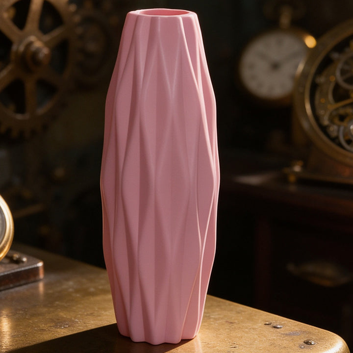Textured Geometric Ceramic Vase Bowlift