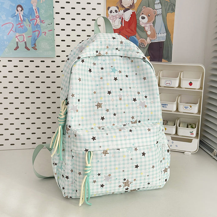 Cute Decorative Star-Embellished Backpack Bowlift