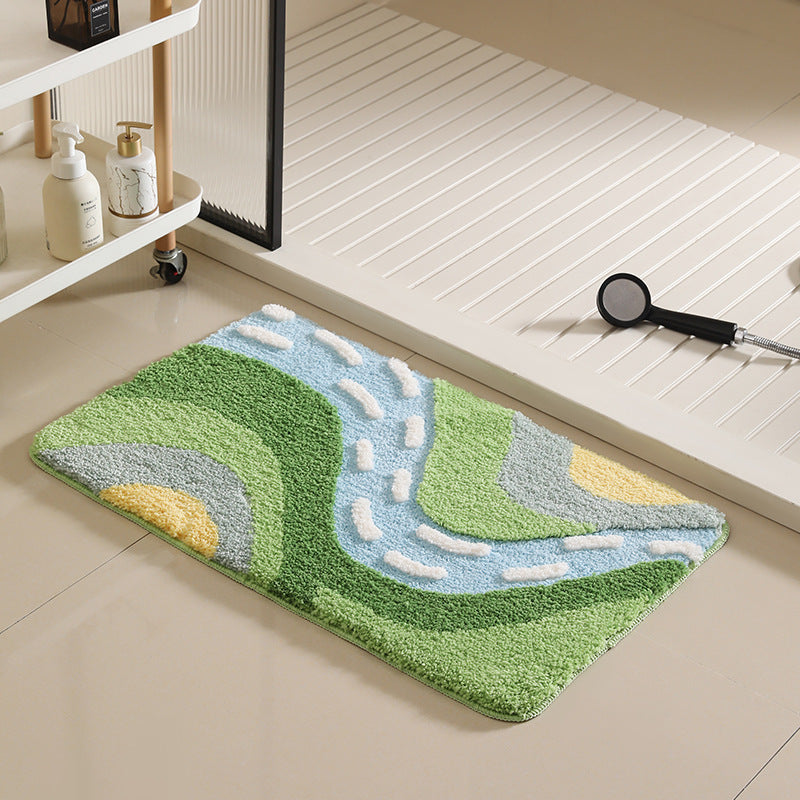 Floral Art Plush Bath Mat