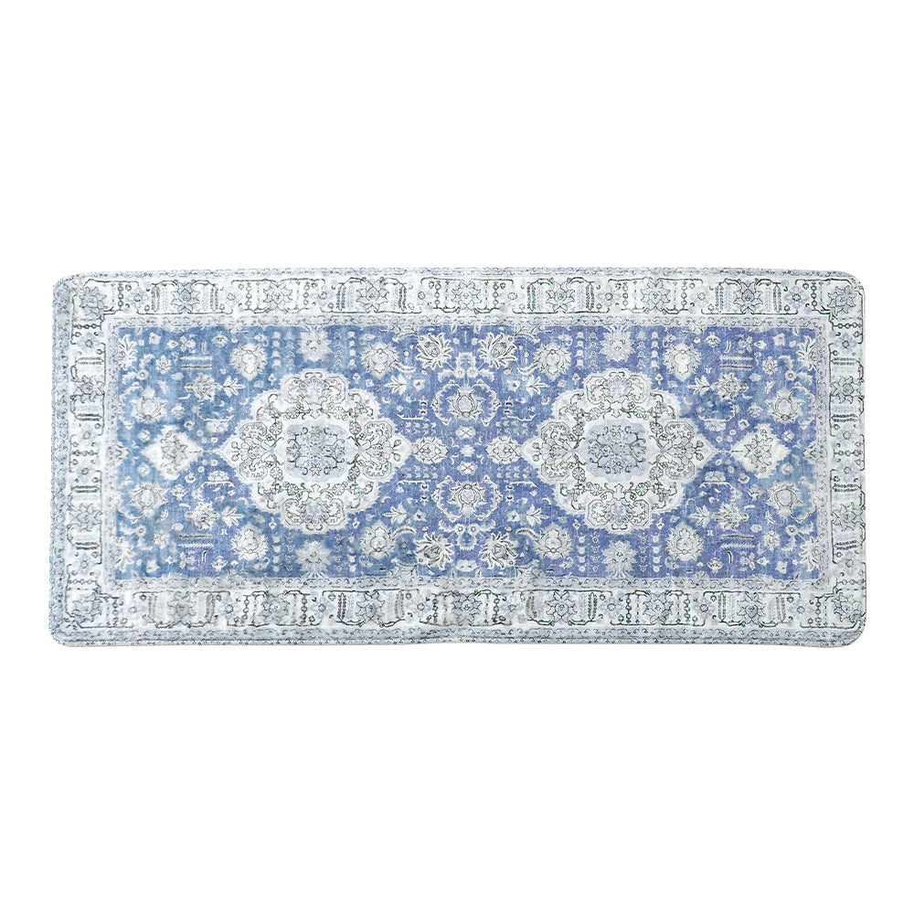 Vintage-inspired runner rug for hallway and kitchen with medallion pattern and non-slip backing Bowlift