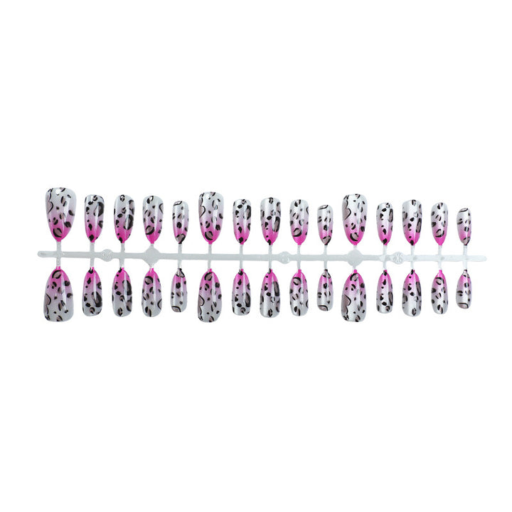 Artistic Leopard-Print Gradient Press-On Nail Set Bowlift