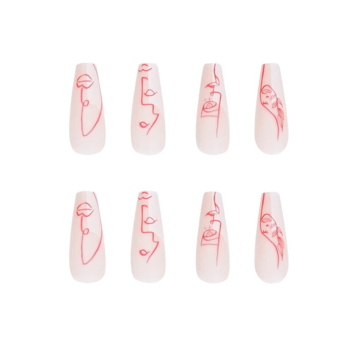 Artful Nail Art with Abstract Line Design Bowlift