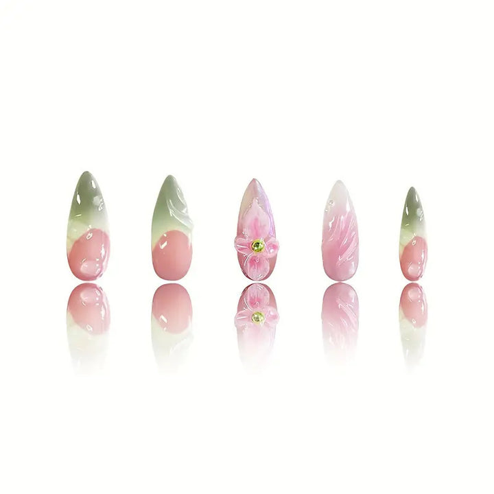 Floral Art Acrylic Nail Extensions Bowlift 1789447284