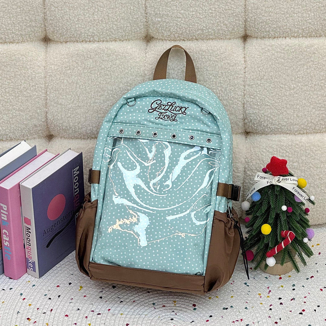 Stylish Polka Dot Character Bag Bowlift