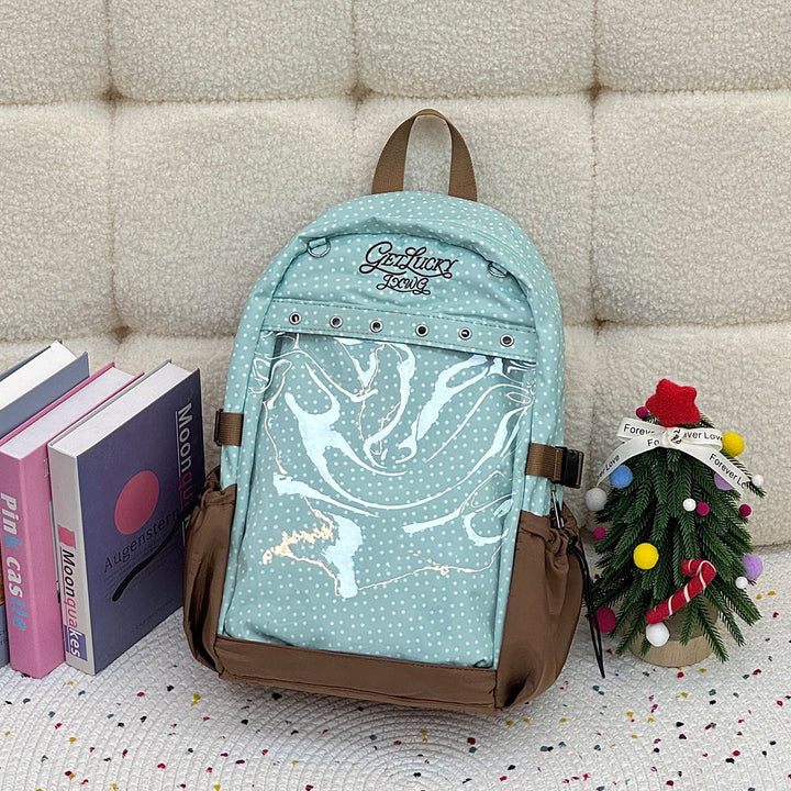 Stylish Polka Dot Character Bag Bowlift