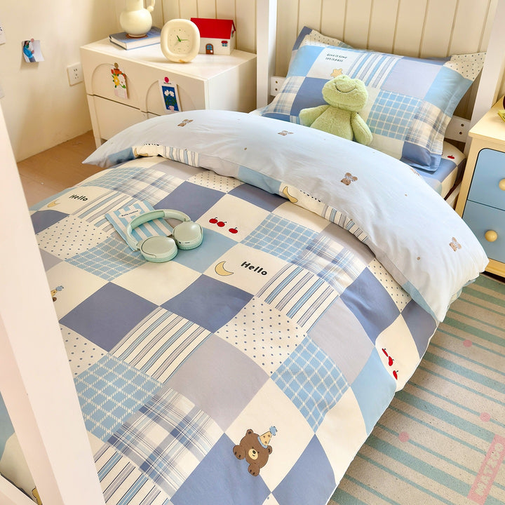 Cozy Checkered Duvet Cover Set