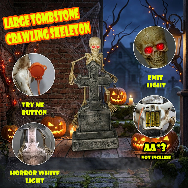 Spooky Animated Skeleton Decoration Bowlift