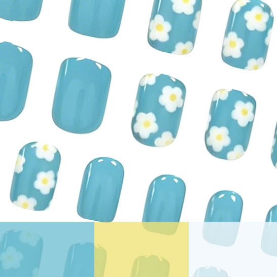 Floral Pattern Acrylic Nail Art Enhancements Bowlift