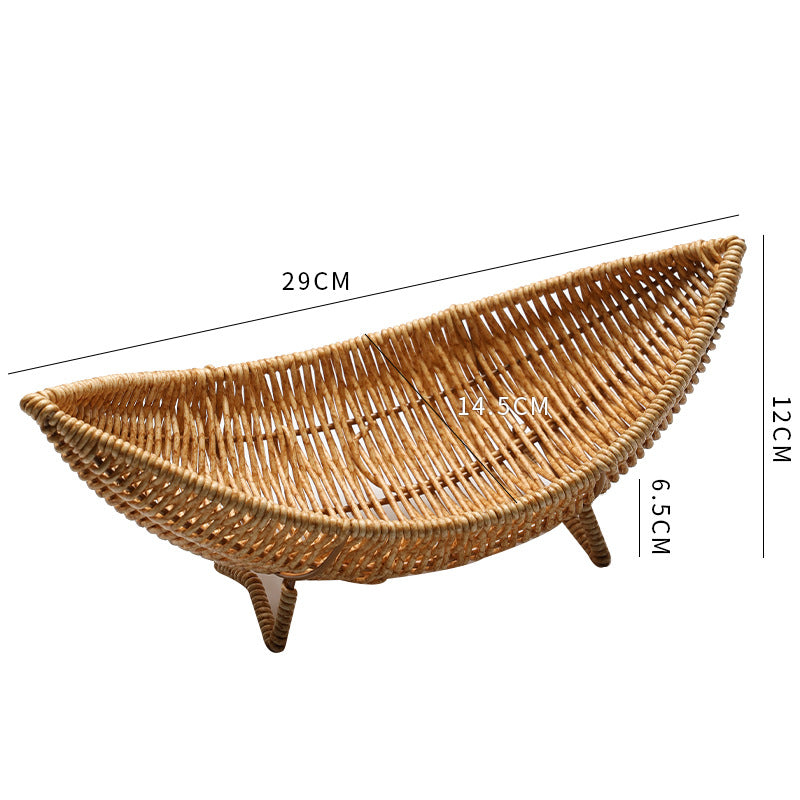 Unisex Original Handwoven Fruit Basket with Elegant Shape Bowlift