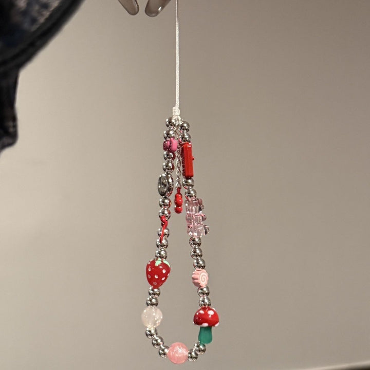 Playful Themed Beaded Charm Keychain Bowlift