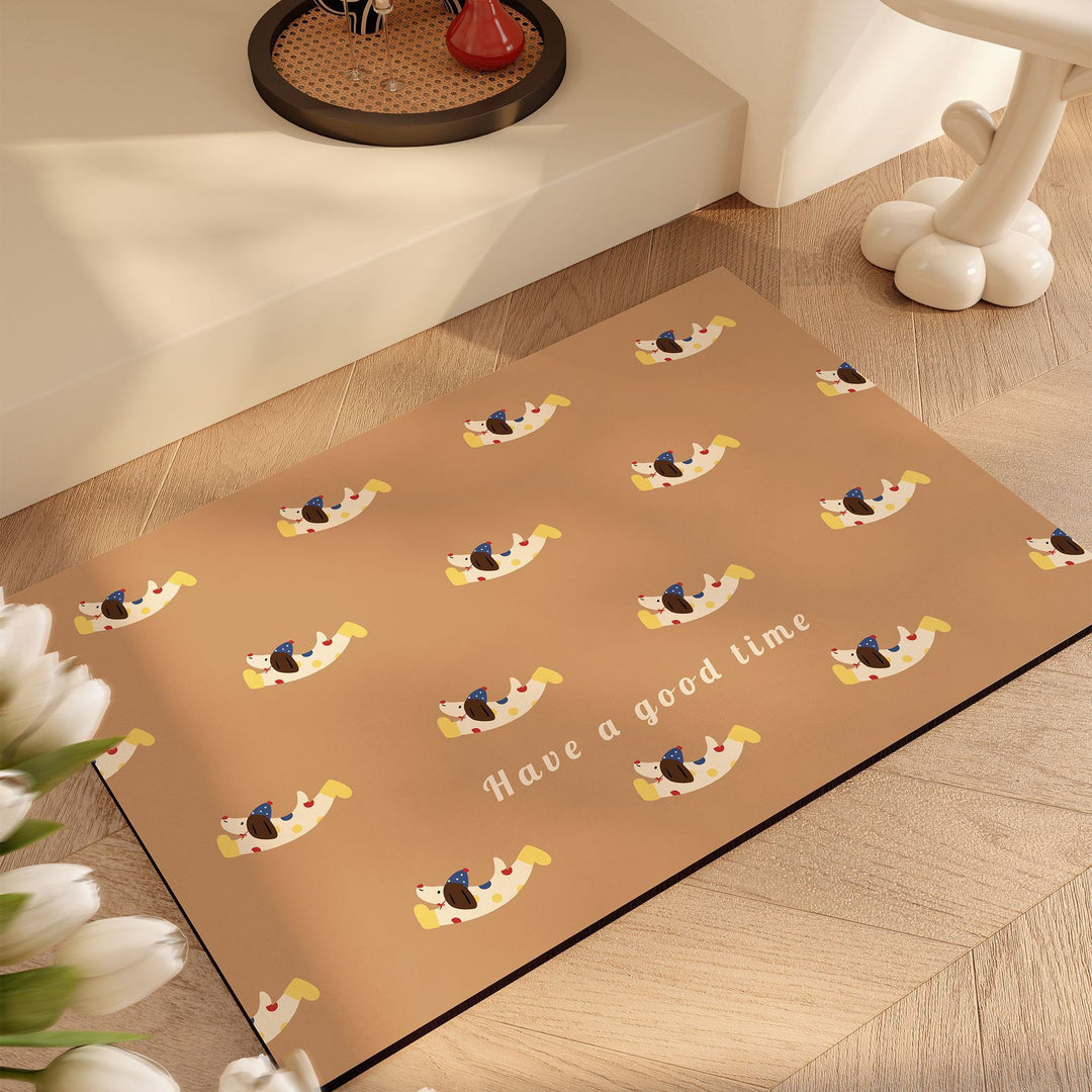 Playful Cat-Themed Bath Mat