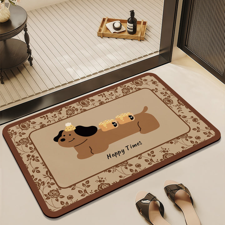 Decorative Plush Bathroom Mat for Floor Comfort